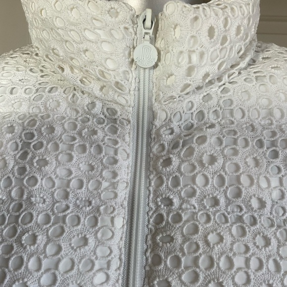 Bernardo Primaloft womens Size Medium puffer jacket White Lace Trim Detail - Picture 6 of 13